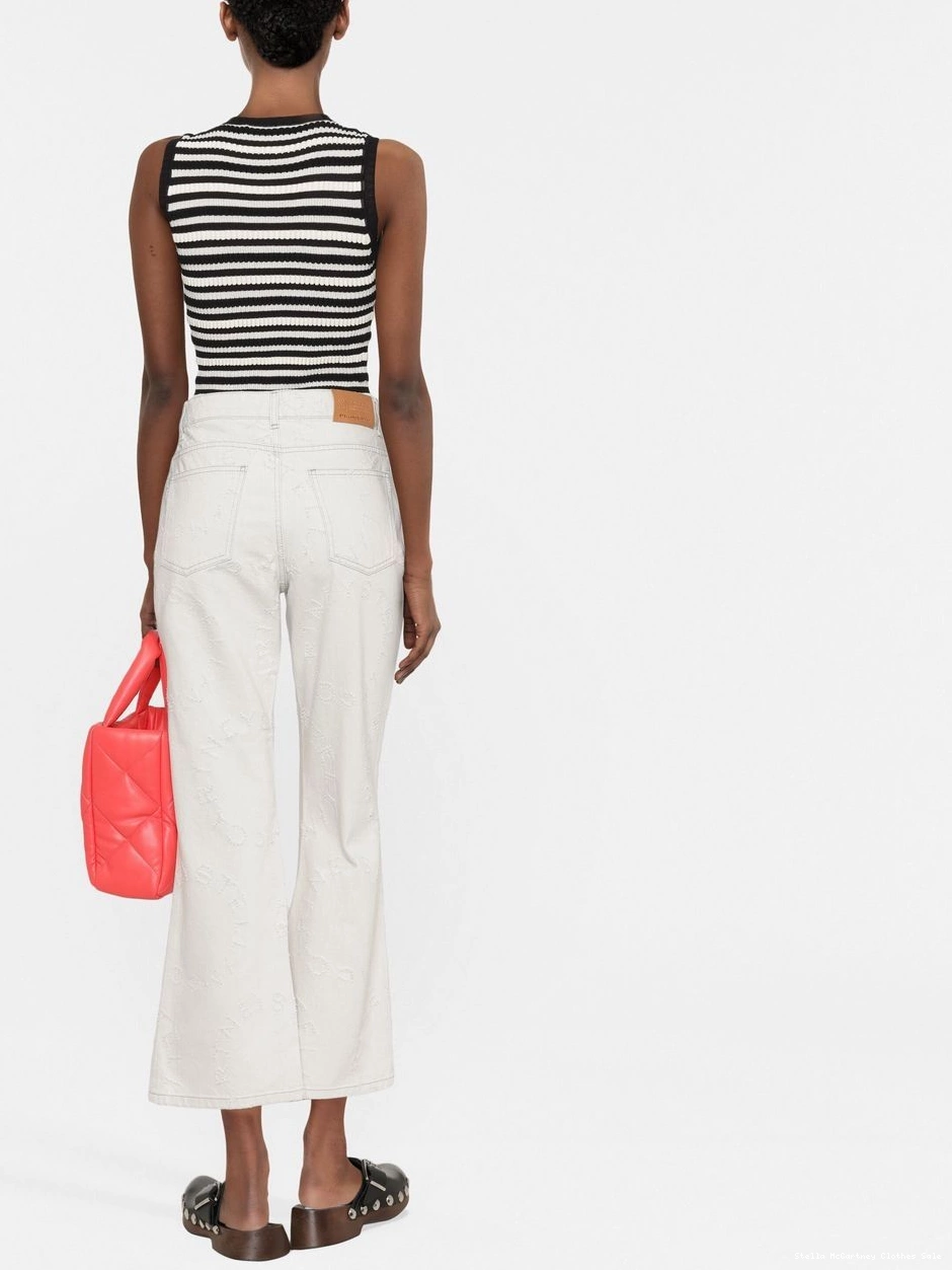 Cheap trousers McCartney Stella flared logo high-waisted Women 0821